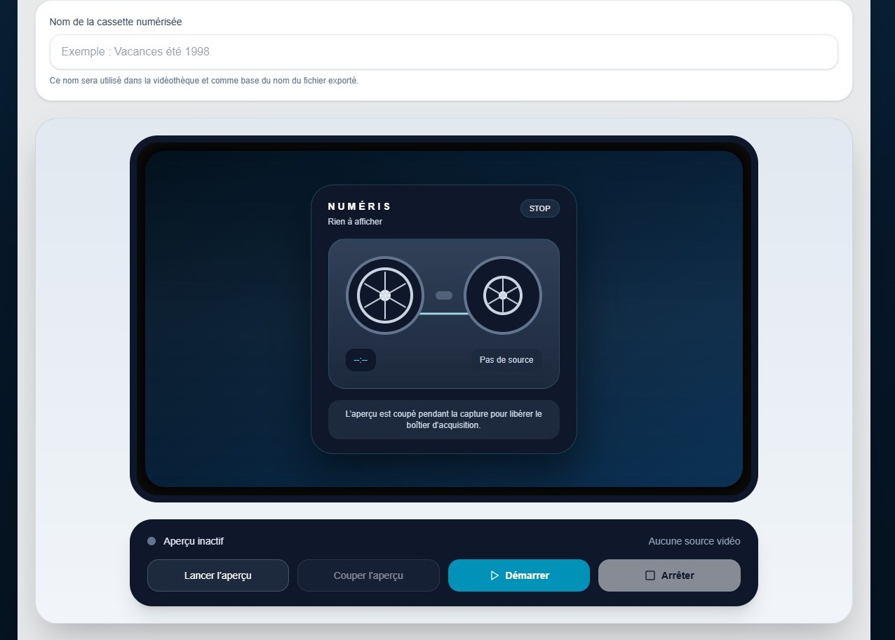 Interface de numérisation